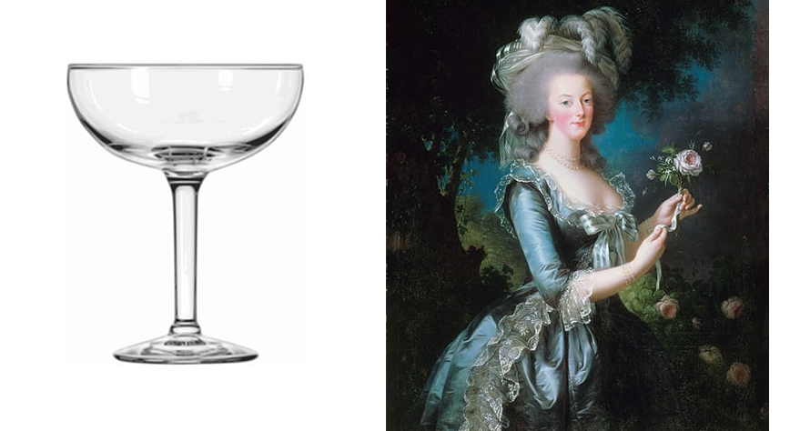 碟形杯(Coupe) - 以玛丽皇后的胸部为雏形?