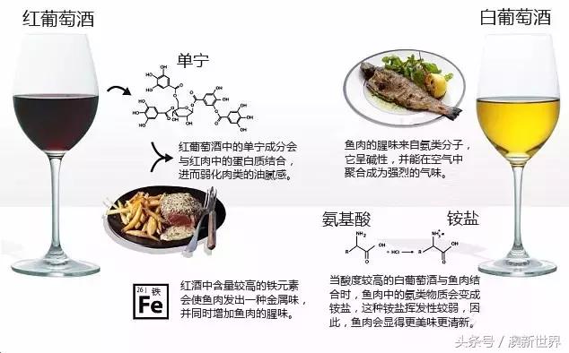 说说“红酒配牛排，白酒配鱼肉”的过程中究竟发生了什么本质变化